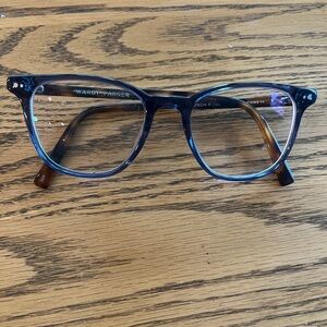 Warby Parker Dawson M Blue and Brown Glassed
